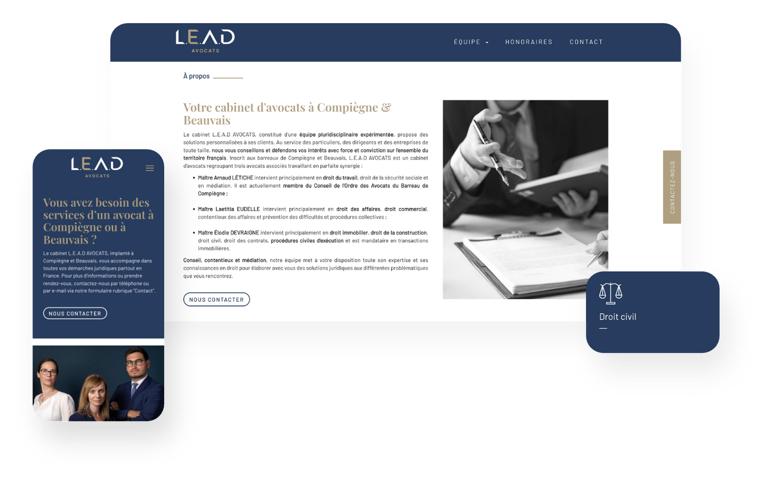 L.E.A.D AVOCATS Site vitrine