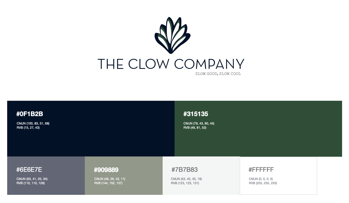 Logo the clow compagny  code couleur